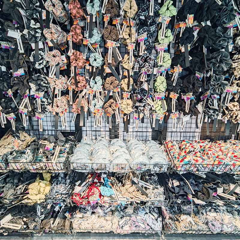 Retail store shelves, supermarket shelves